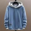 Fake Two-piece Loose Sweater Men's Trend Men's Autumn and Winter Loose Hooded Jacket