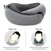 Adjustable Neck Pillow Memory Foam Travel 360 Degree Support U-Shaped Car Airplane with Fastener Tape Nap