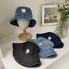 Fashionable Daisy Fisherman Cap Women's Summer Sun Hat Japanese Style Wide Brim Denim Bucket Hat Men's Sun Protection Cap