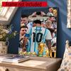 Messi Customize Your Name Diamond Painting Round Diamond Diy Frameless Holiday Artwork Suitable For Home Office Wall Decoration