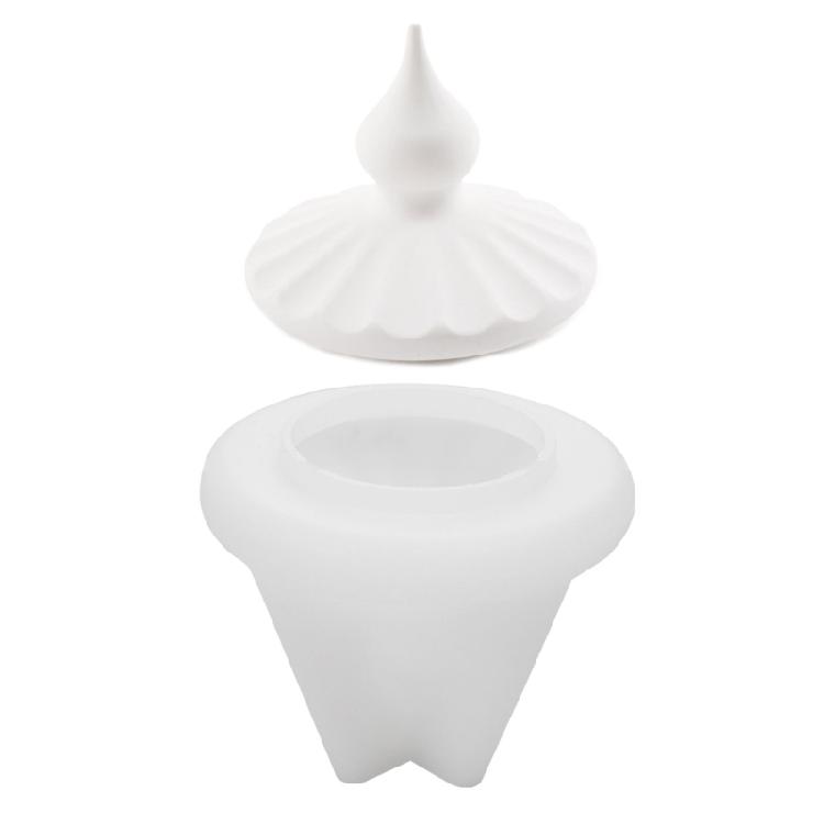 Resins Jar Molds Resins Lid Molds for Making Candlestick Candle Stand