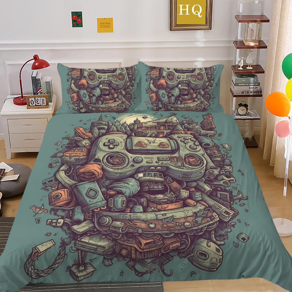 Housse de couette 3D à la mode, couvre-lit de maison, taille Queen, costumes, housse de couette douce, ensembles de literie de luxe