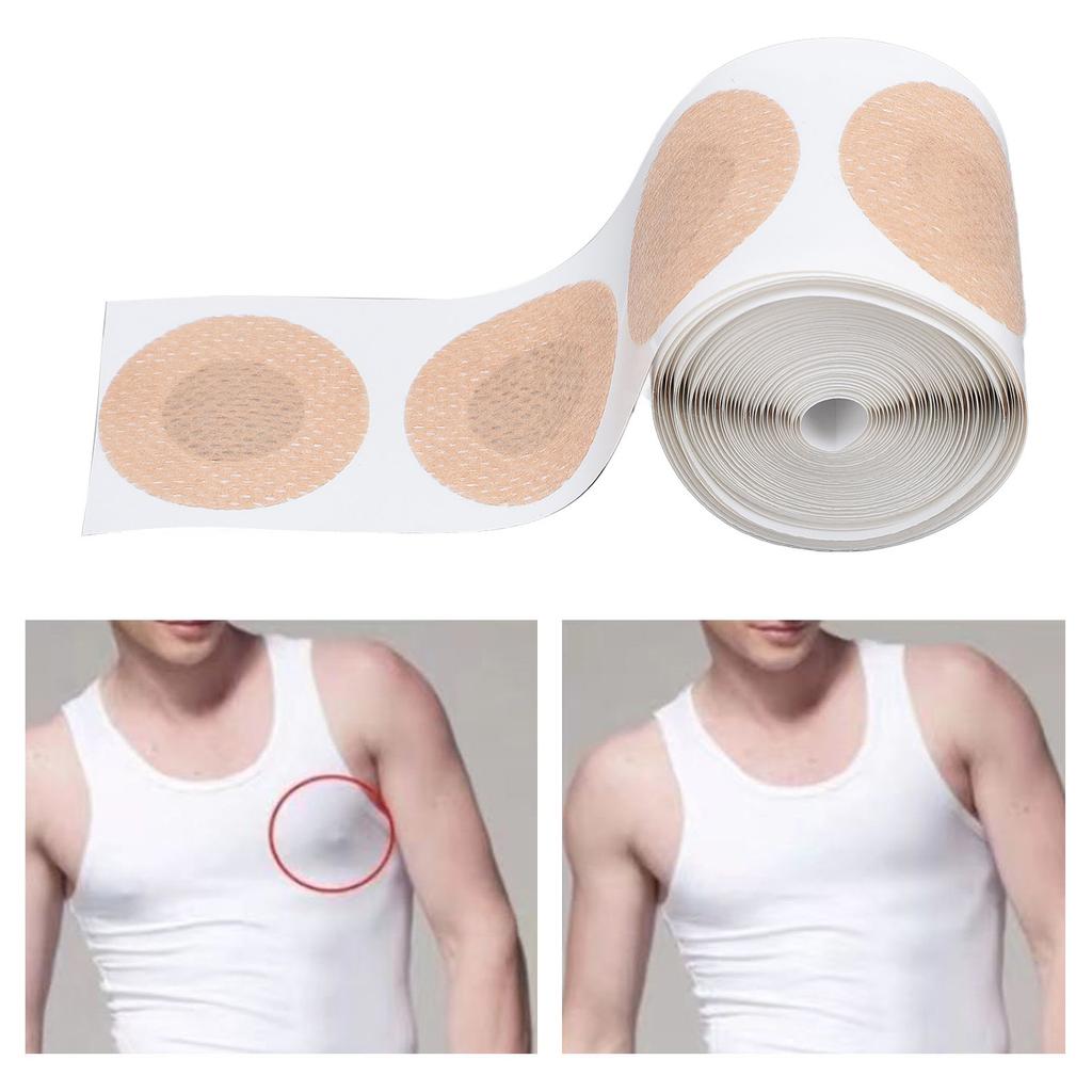 50 Pairs Men Nipple Cover 3.5cm Round Disposable Anti Chafing Nipple Guard for Sports Running
