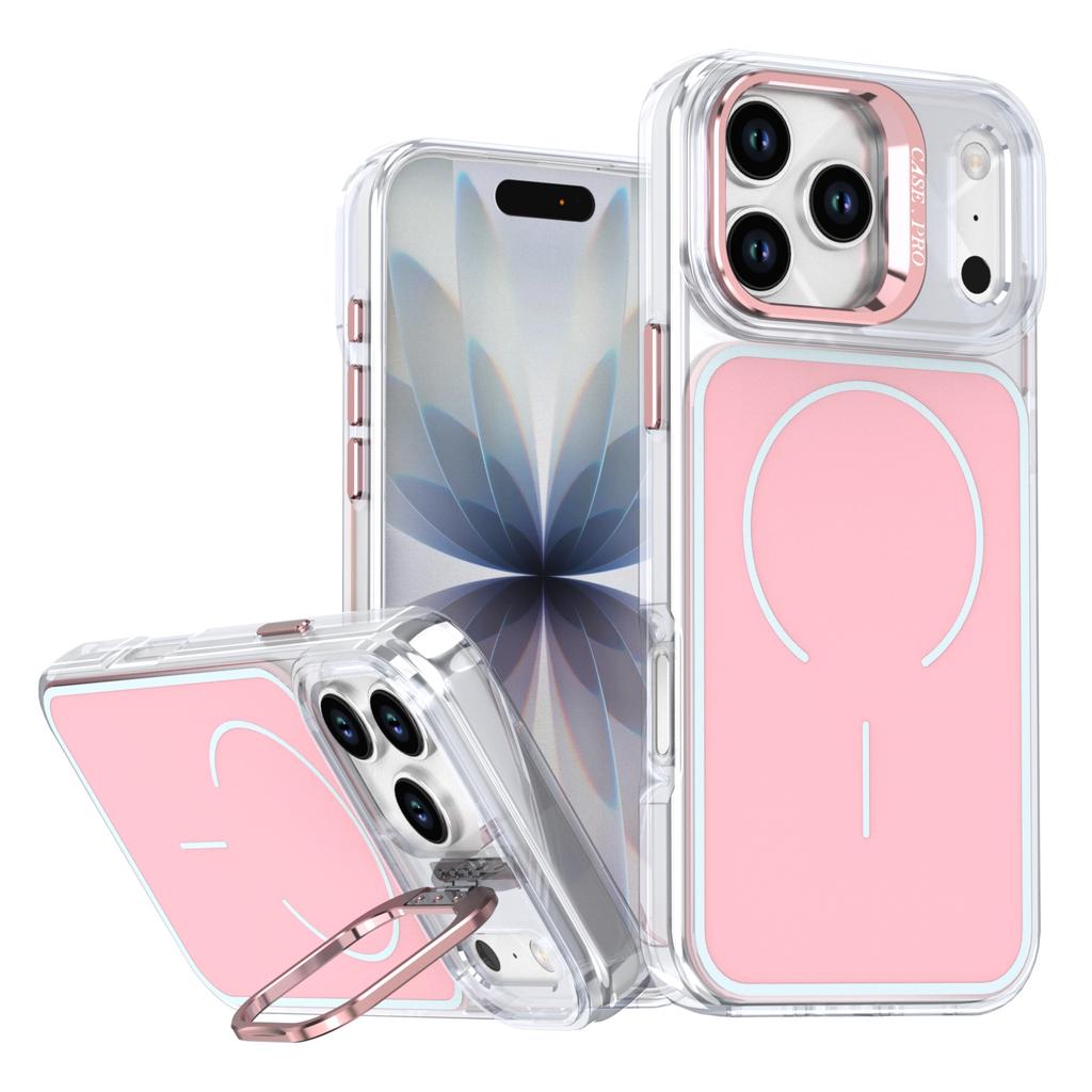Luxury for Magsafe Magnetic Clear Colorful Border Case For iPhone 17 Pro Max Air 16 15 14 Plus 13 12 11 Wireless Charge Cover
