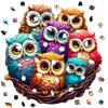 The Owl and Animals Theme Wooden Jigsaw Puzzle Wood Home Decor Painting Christmas and Halloween Gift Toy for Teen and Kid