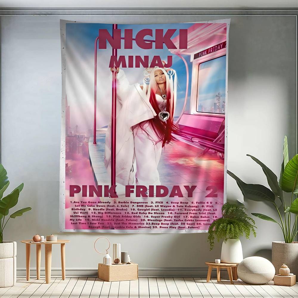 Sängerin Nicki Minaj Hippie Wandbehang Wandteppiche Bohemian Wandteppiche Mandala INS Heimdekoration