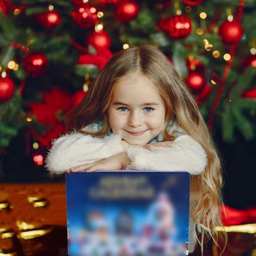 24Pcs Polished Gravel Christmas Crystal Advent Calendar Natural Stones 24 Days Countdown Toys Gift