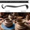 Pack of 2 Portable Stainless Steel Double Headed Pottery Tool Designs for Easy Ceramic Trimming Create