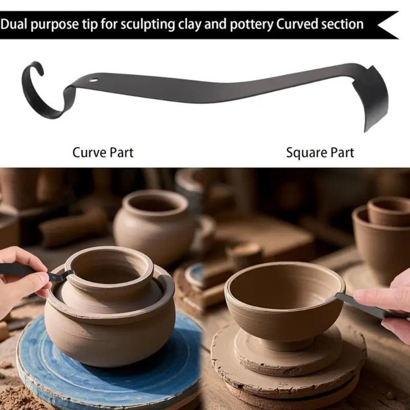 Pack of 2 Portable Stainless Steel Double Headed Pottery Tool Designs for Easy Ceramic Trimming Create