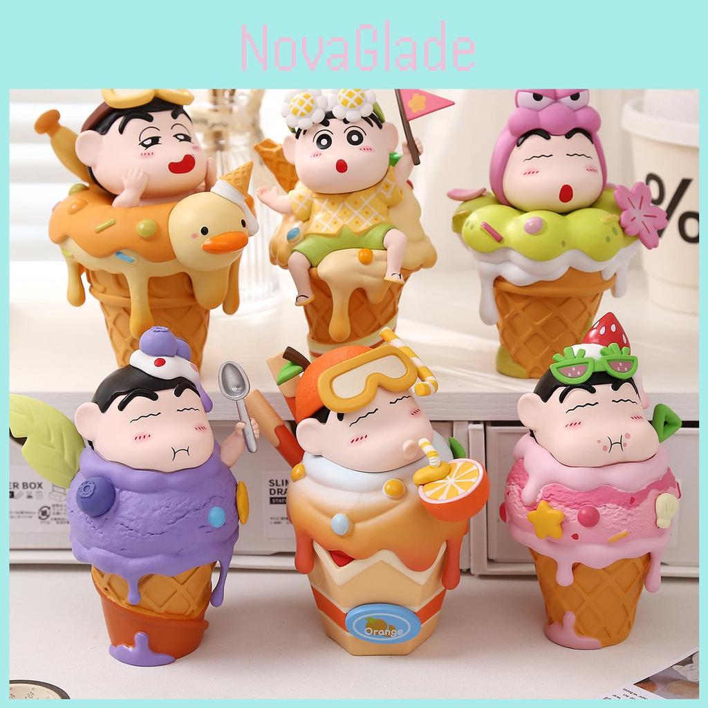 Large Ice Cream Crayon Shin Chan Pvc Cartoon Figurine For Desk Decor And Collection