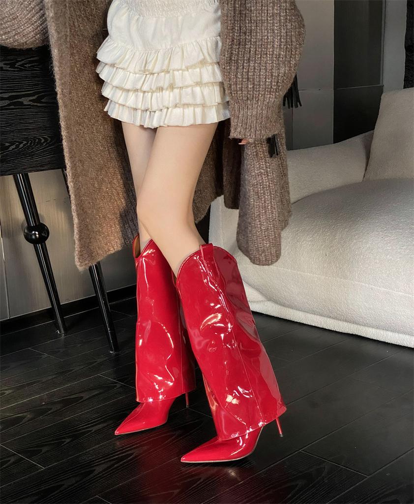 Damen spitze neue europäische und amerikanische Hosenstiefel Ärmel Mode Stiefel hohe Ritterstiefel hohe Absätze Damenschuhe Außenhandel Stiefel