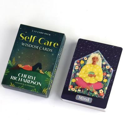 52 fröhliche und skurrile illustrierte Karten 10,4*7,3cm Selbstpflege-Weisheitskarten-Deck