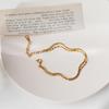 New Korean Style Women's Gold Double-Layer Bamboo Joint Snake Chain Bracelet