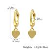 S925 Sterling Silver Heart Hoop Earrings - Light Gold, Fashionable, High-End, European & American Style for Women