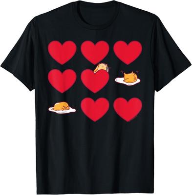 Gudetama Hearts & Eggs Valentine's T-Shirt