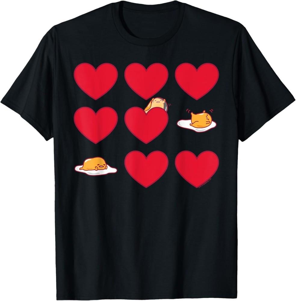 

Gudetama Hearts & Eggs Valentine s T-Shirt 2XL