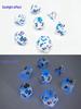 Temperature Sensitive Blood Spot Red & Colorful Earth Role-Playing Dice Set