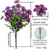 7-Fork Eucalyptus Violet Artificial Flowers - Small Green Plastic Bunch for Home & Garden