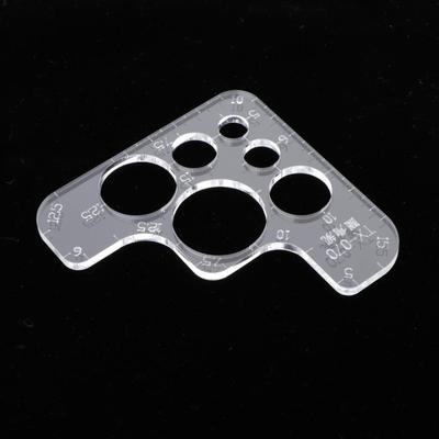 Clear Leathercraft Acrylic Cutting Circle Corner Template Stencil