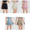 Tennis Short Skirt Breathable Women Sports Golf Pleated Skirt Casual High Waist Skirts Quick Drying Double-deck Skirt With Pockets Jogger Shorts Skirt