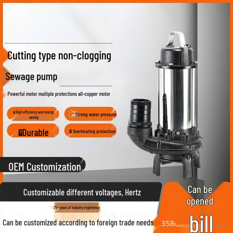 WQ High-Flow Submersible Sewage Pump for Septic and Biogas Tanks
