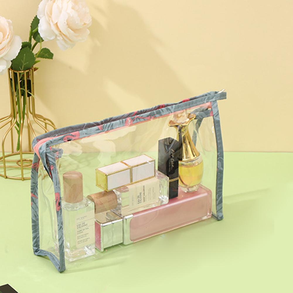 Large Capacity Transparent Pvc Three Piece Storage Bag, Portable Waterproof And Dustproof Travel Set, Toiletries And Makeup Bag