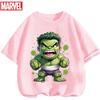 Kids Spiderman Hulk T-Shirt Boys Girls Marvel Super Hero Summer Short Sleeve Breathable Avengers Soft Top