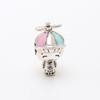Silver-Plated Propeller Hat Charm: Energetic Beaded Boy Gift