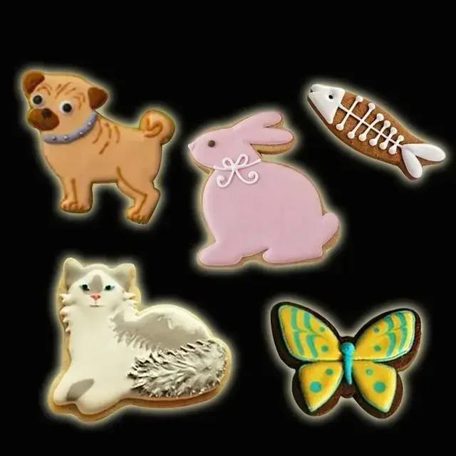 Christmas Animal Pattern Shape Cute Tools Stainless Steel Fondant Gift Cookie Biscuit Cutter Mold Making Cake Tools Accessories