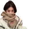 Including Knitted Wool Scarf, Winter Girls' New High-end Korean Version of Versatile Scarf Neck Protection Brown
