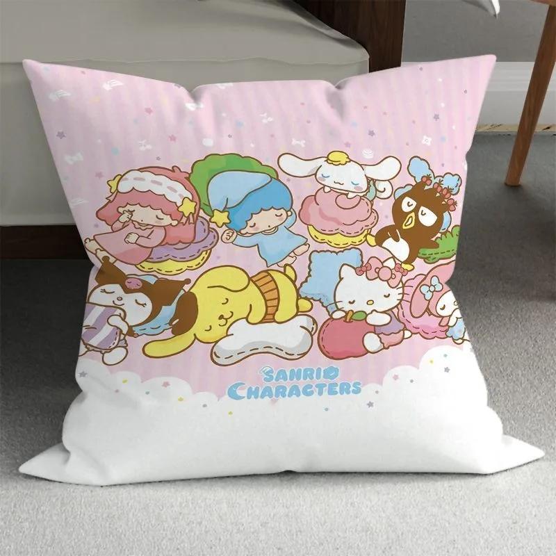 Sanrio Cute Girly Pillowcase HelloKitty Cinnamon Dog Pillowcase Kawaii Room Decoration Home Living Room Sofa Cushion Cover