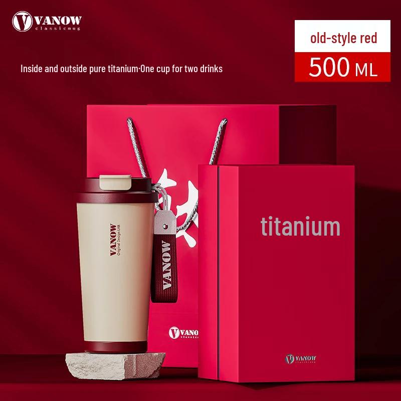 Vanow Pure Titanium Insulated Portable Mug 500ml