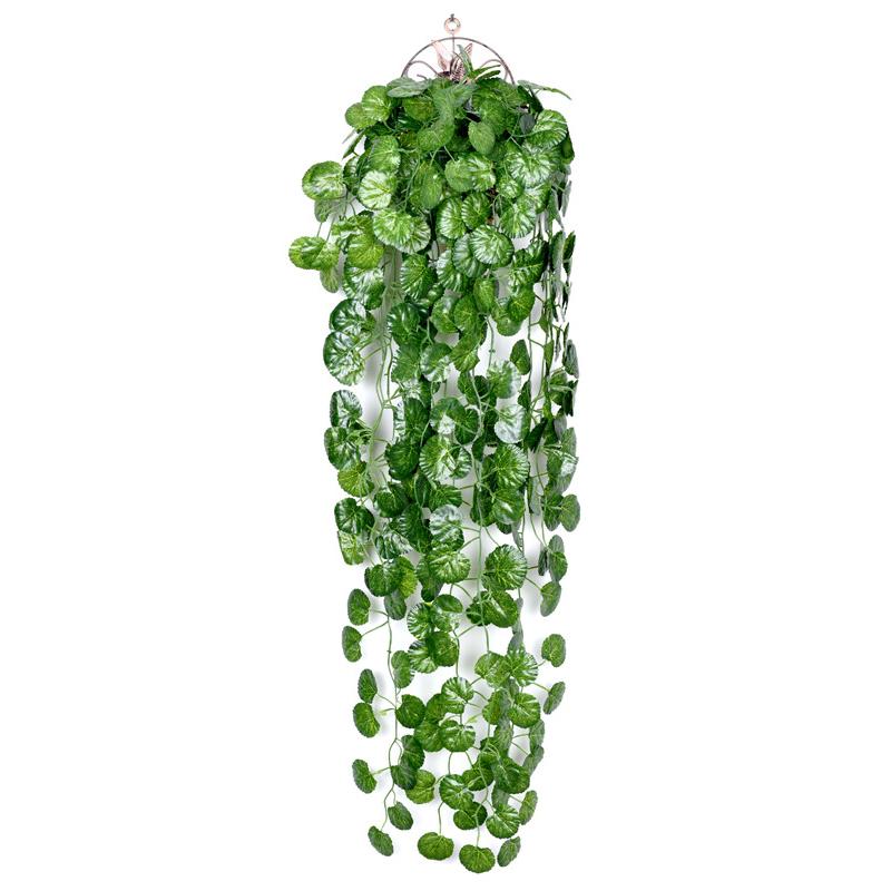 90cm Artificial Green Plant Wall Hanging Ivy Leaf Pothos Begonia Grape Vine Home Garden Wall Party Wedding Decoration