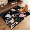 1pc Kpopo Plave Print Area Rug - Soft, Washable Non-Slip Indoor Mat, Living Room, Home Office Decorative Rug,Office Decorative