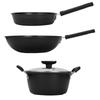Shibazuo 3-delige Fijnijzeren Kookgerei Set