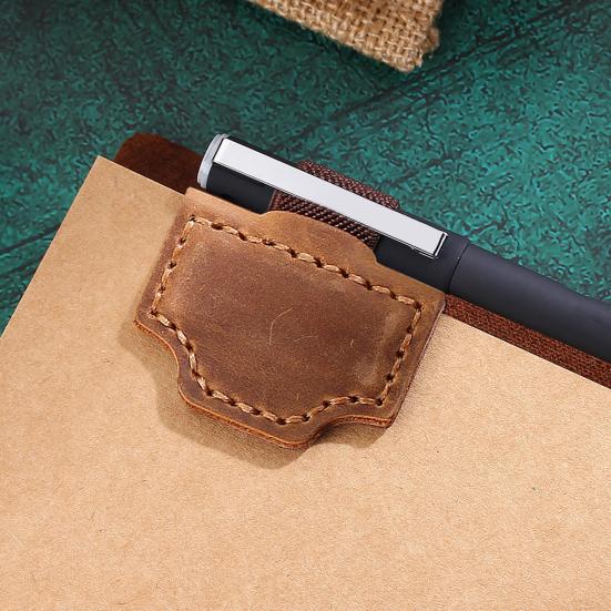 Magnetic Bookmarks Faux Leather Pen Holder Personalized Bookmark Meaningful Gift for Women Teachers Book Lovers