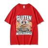 Funny Gluten Intolerance Meme Graphic T Shirt Unisexs Women Retro Fashion Short Sleeve Tshirts Harajuku Oversized Breathable Top