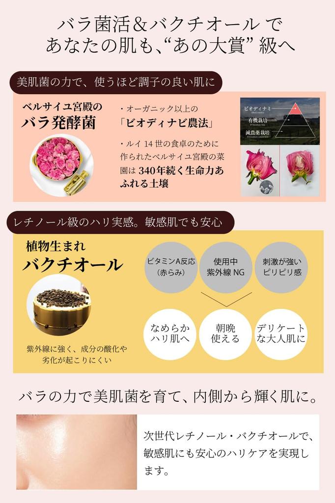 The Bakuchiol Serum Next Generation Retinol Retinobio Rose Cream Organic Domestic 15ml LADY. All-in-One