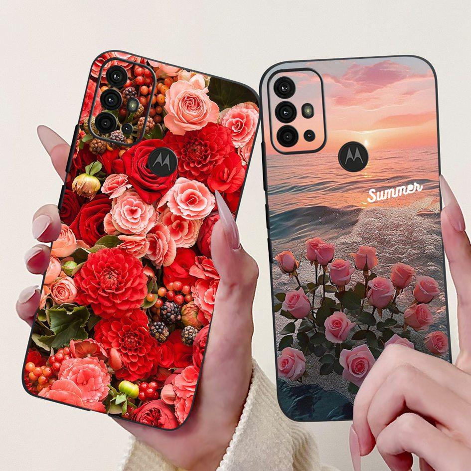 Case For Motorola Moto G30 G20 G10 Phone Cover New Fashion Flower Soft Silicone Matte Bumper on Moto G20 XT2128-1 G 10 G 30 Capa