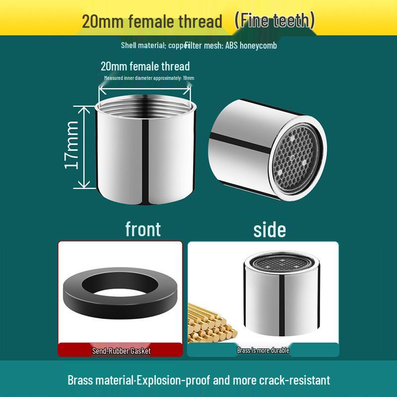 Anti-Splash Faucet Aerator with Filter Screen for Kitchen Sink