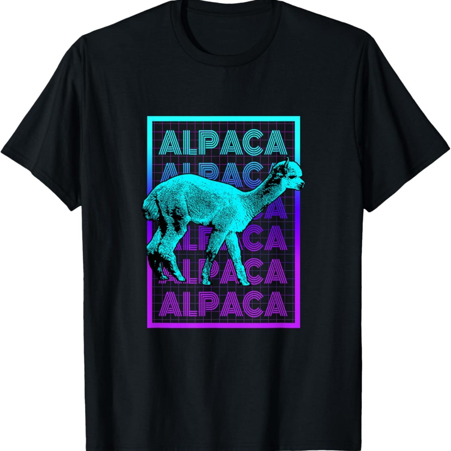 

Alpaca Animal Vintage Retro Alpaca T-Shirt XXXXXL чёрный