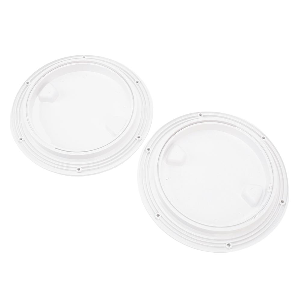 2PCS 8 Inch Deck Plate Round with Detachable Cover Antislip Excellent Rubber Sling Inspection   Cover for Marine Yachts Boat