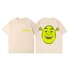 T-shirt Grafiche Divertenti Meme Faccia Grande Sorridente di Shrek Unisex Abbigliamento Donna Harajuku Magliette a Fumetti Estive Casual Ampie Magliette in Cotone