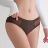 CINOON Sexy Damen Low-Rise Slips Mesh & Spitze Spliced Slips Einfarbige Nahtlose Atmungsaktive Slips