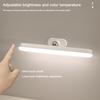 Wireless Mirror Front Lamp Battery Operated LED Magnetic Cabinet Lights Adjustable Color Brightness & Angle for Home Bathroom