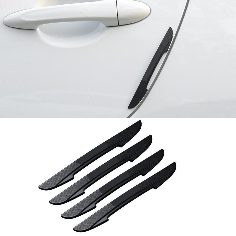 4PCS New Car Side Door Edge Protector Protective Strip Scrape Guard Bumper Guards Handle Cover 3D Sticker car styling emblem