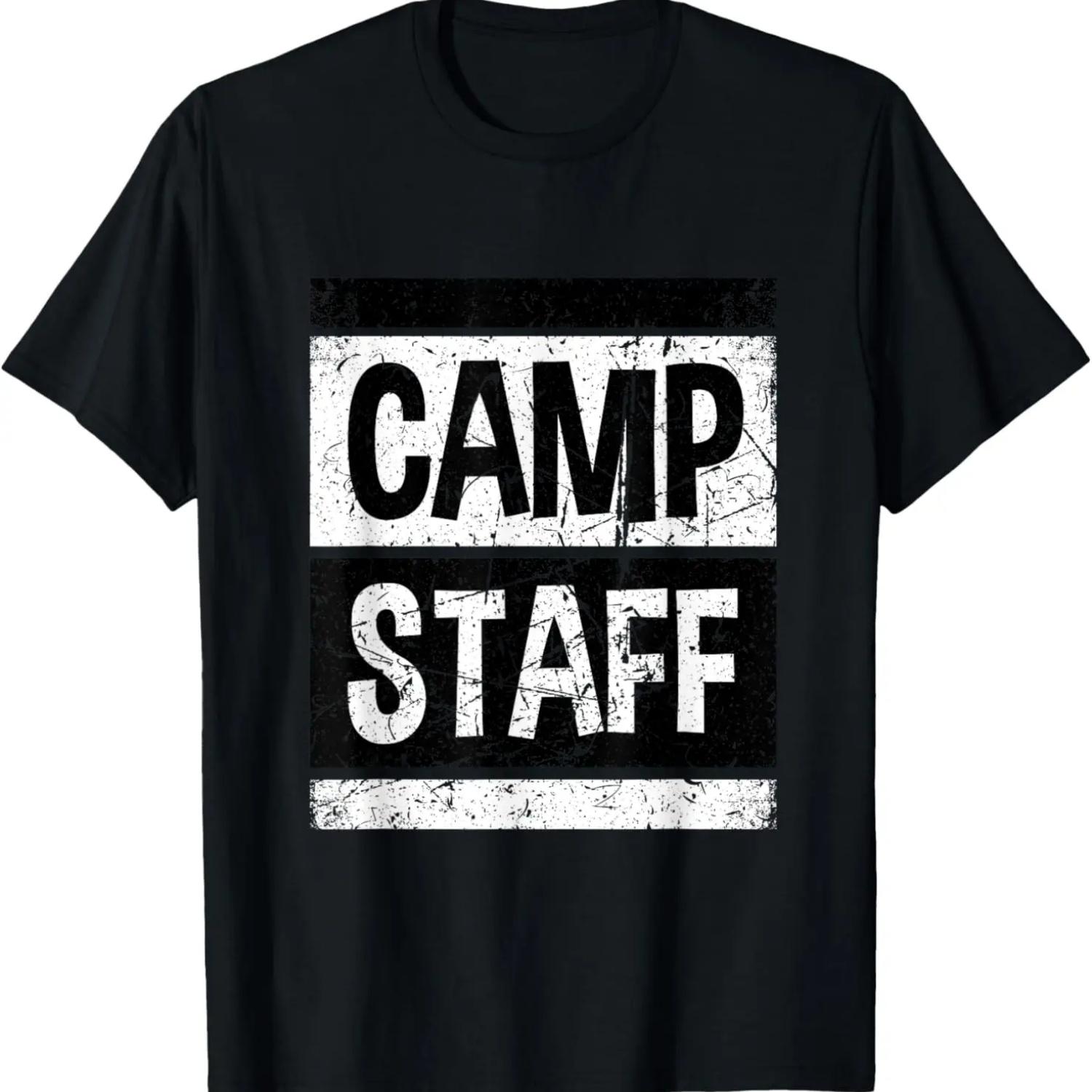 Retro Camp Staff Shirt Summer Camp For Camping Counselor T-Shirt S чёрный