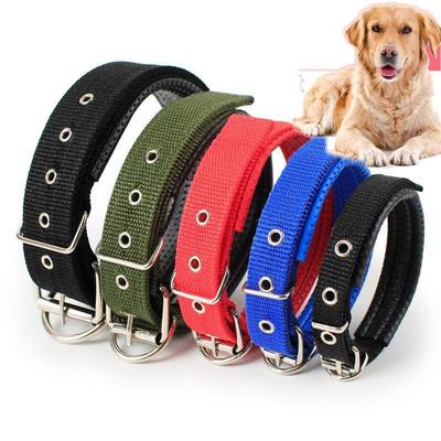 Collier de chien à sangle en nylon réglable confortable pour chiens de compagnie Collier pour animaux de compagnie de grande taille