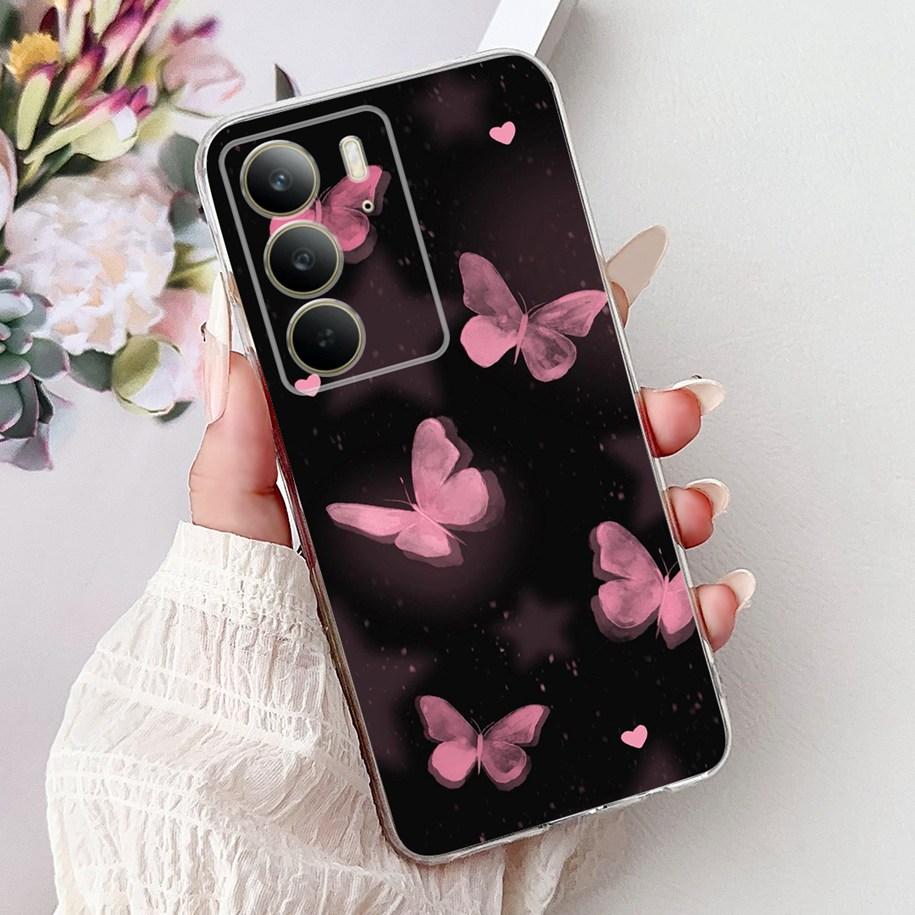 For OPPO Realme C75 4G Case 2025 New Fashion Butterfly Love Heart Flower Soft Transparent Silicone Cover For RealmeC75 C 75 Etui