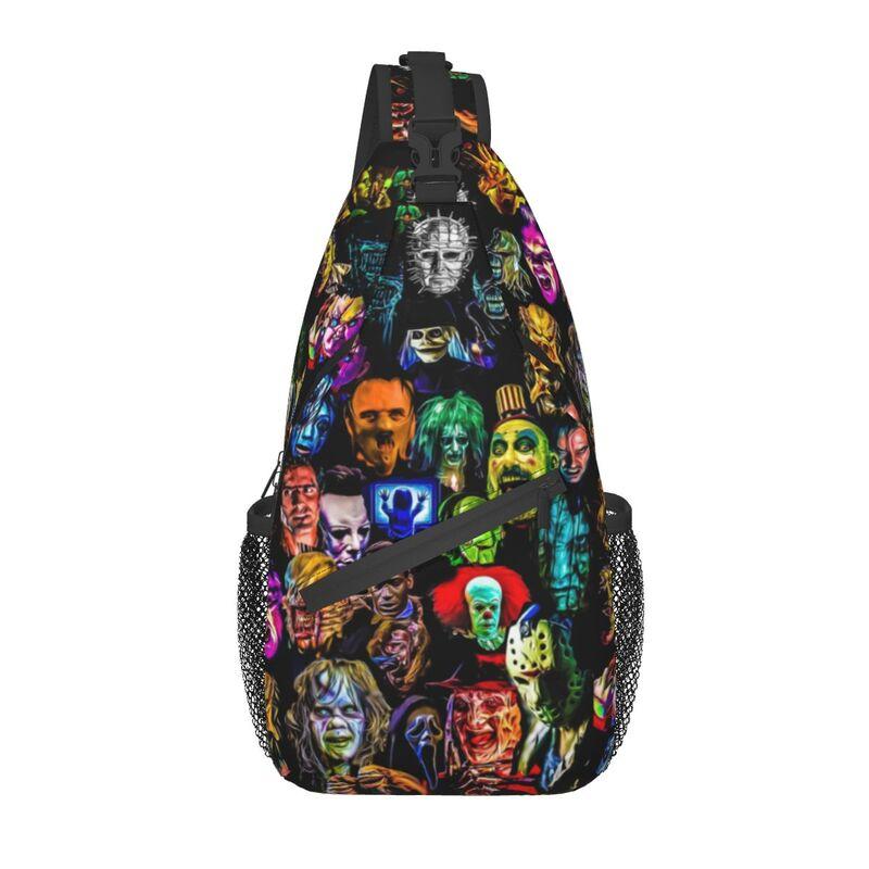 Horror Killer Chucky Sling Crossbody Chest Bag Men Fashion Child's Play Movie Shoulder Backpack for Travel Cycling